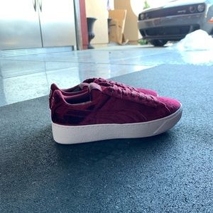 Red Velvet Puma Creepers